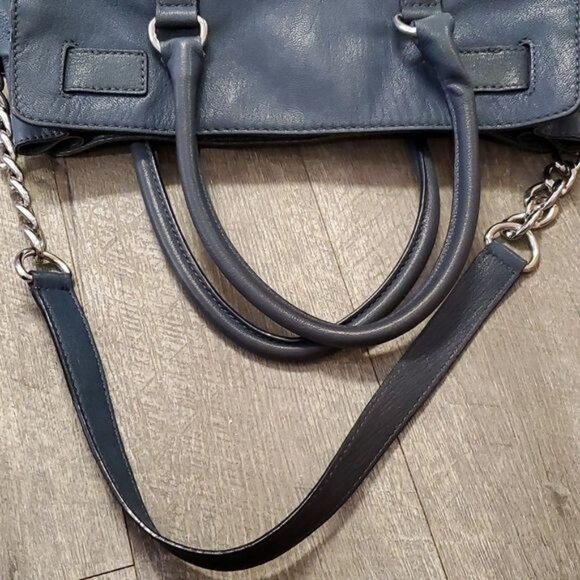 Michael Kors Bag Tote Satchel Shoulder Handbag Purse Blue Leather WOMAN'S WOMEN' - Picture 7 of 14